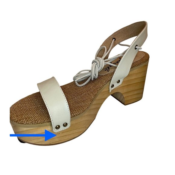 Free People Aurora Wrap Clog Sandal White US 11/ EU 41 - Picture 5 of 12